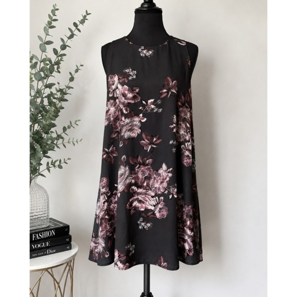 Dainty Hooligan Mini Dress Floral Small Black Fairy Grunge Whimsigoth